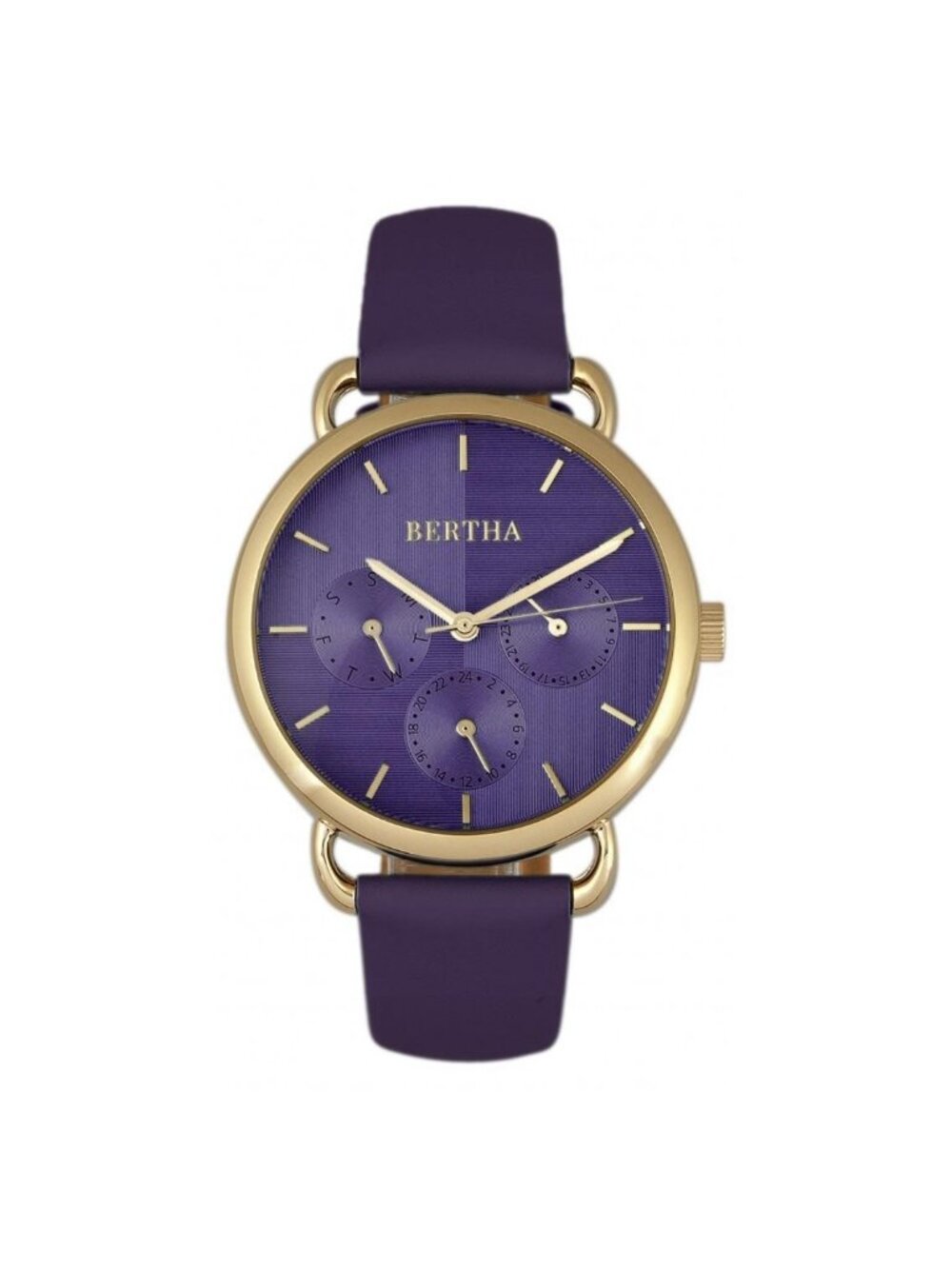 NWT Bertha Gwen Purple Dial Ladies Watch
